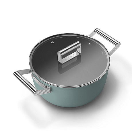 Smeg - Keramisk Gryta 24 cm Non-Stick, Emerald Green