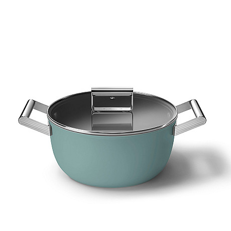 Smeg - Keramisk Gryta 24 cm Non-Stick, Emerald Green