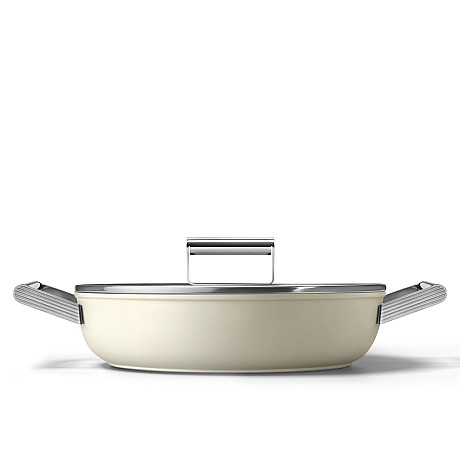 Smeg - Keramisk Traktörpanna 28 cm Non-Stick, Creme