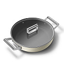 Smeg - Keramisk Traktörpanna 28 cm Non-Stick, Creme