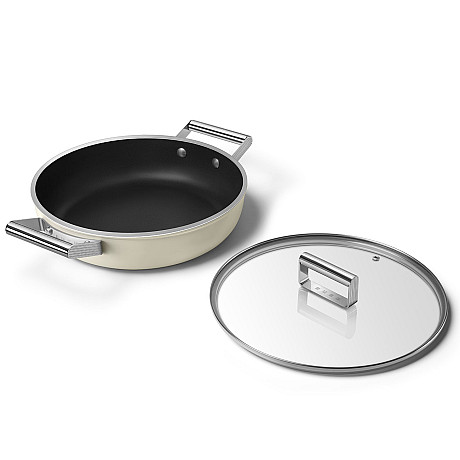 Smeg - Keramisk Traktörpanna 28 cm Non-Stick, Creme