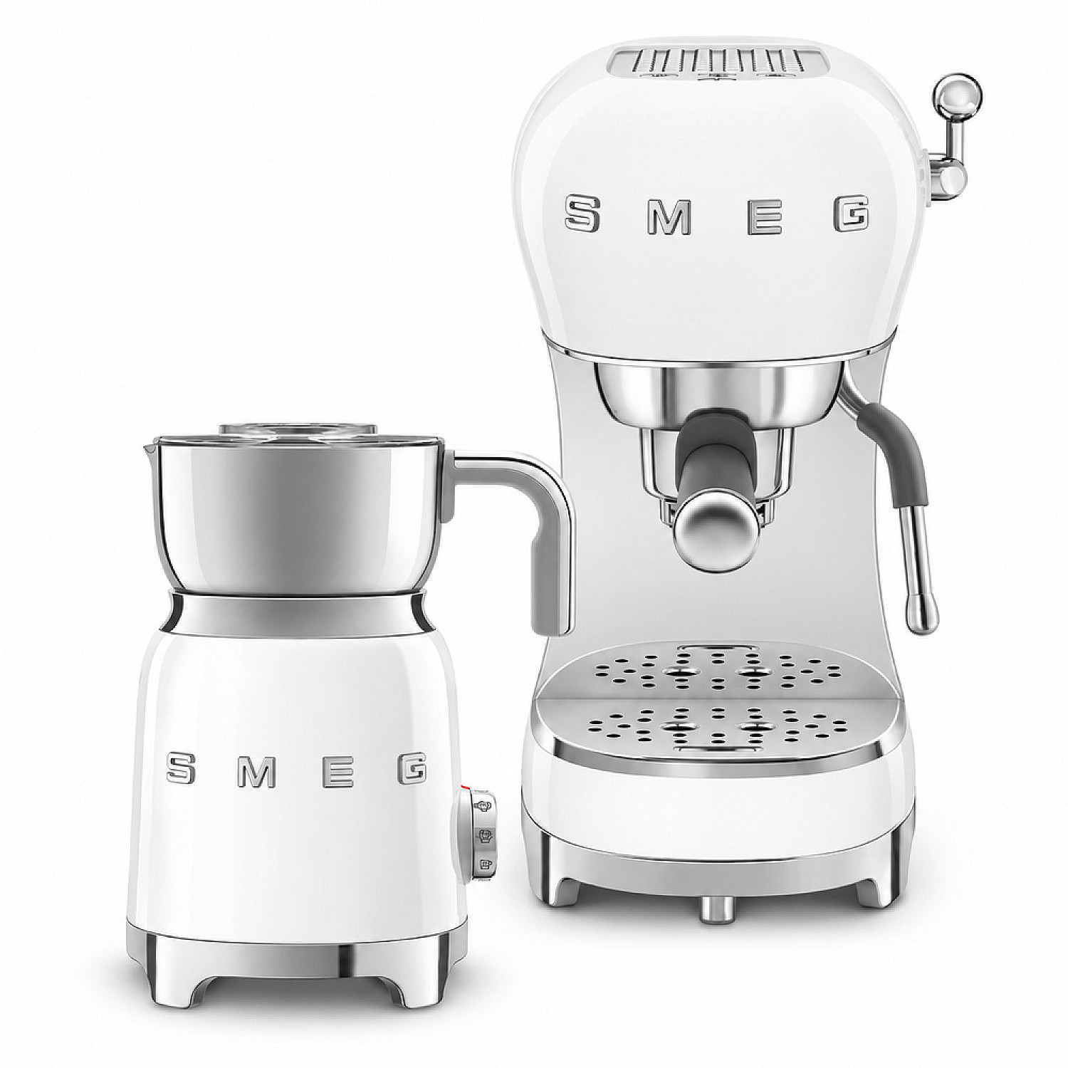 Smeg paket espresso & mj&ouml;lk - vit med 50's style