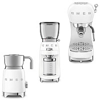 Smeg - Komplett Kaffepaket - Vit med 50's Style