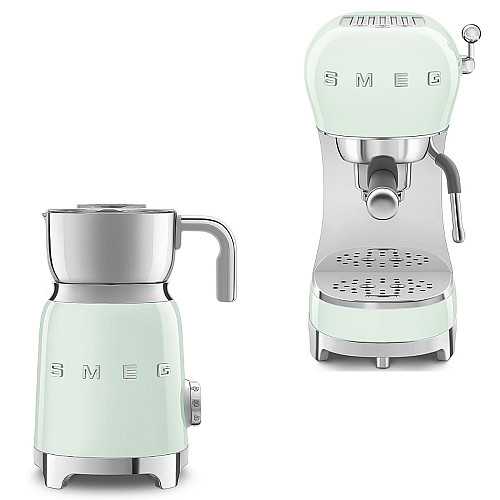 Smeg paket espresso & mjölk - pastellgrön med 50's style