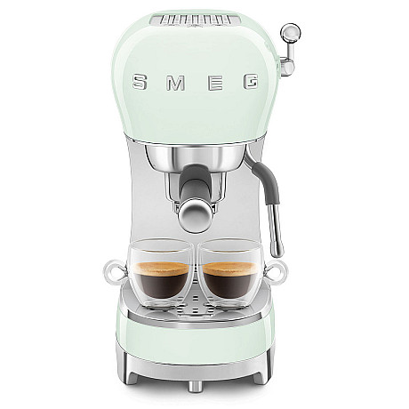 Smeg - Espresso & Mjölk - Pastellgrön med 50's Style Smeg - Espresso & Mjölk - Pastellgrön med 50's Style