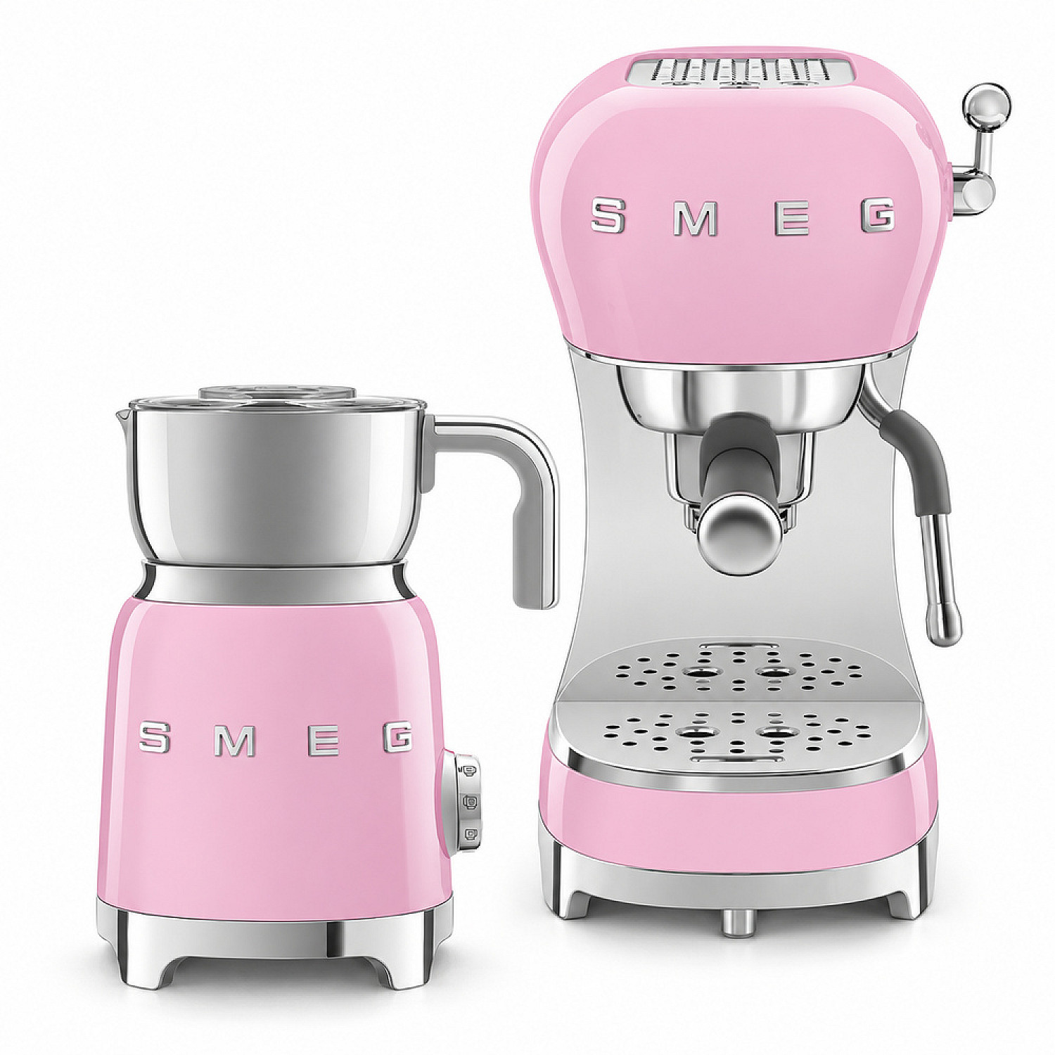 Smeg paket espresso & mj&ouml;lk - rosa med 50's style
