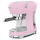 Smeg - Espresso & Mjölk - Rosa med 50's Style