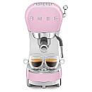 Smeg - Espresso & Mjölk - Rosa med 50's Style