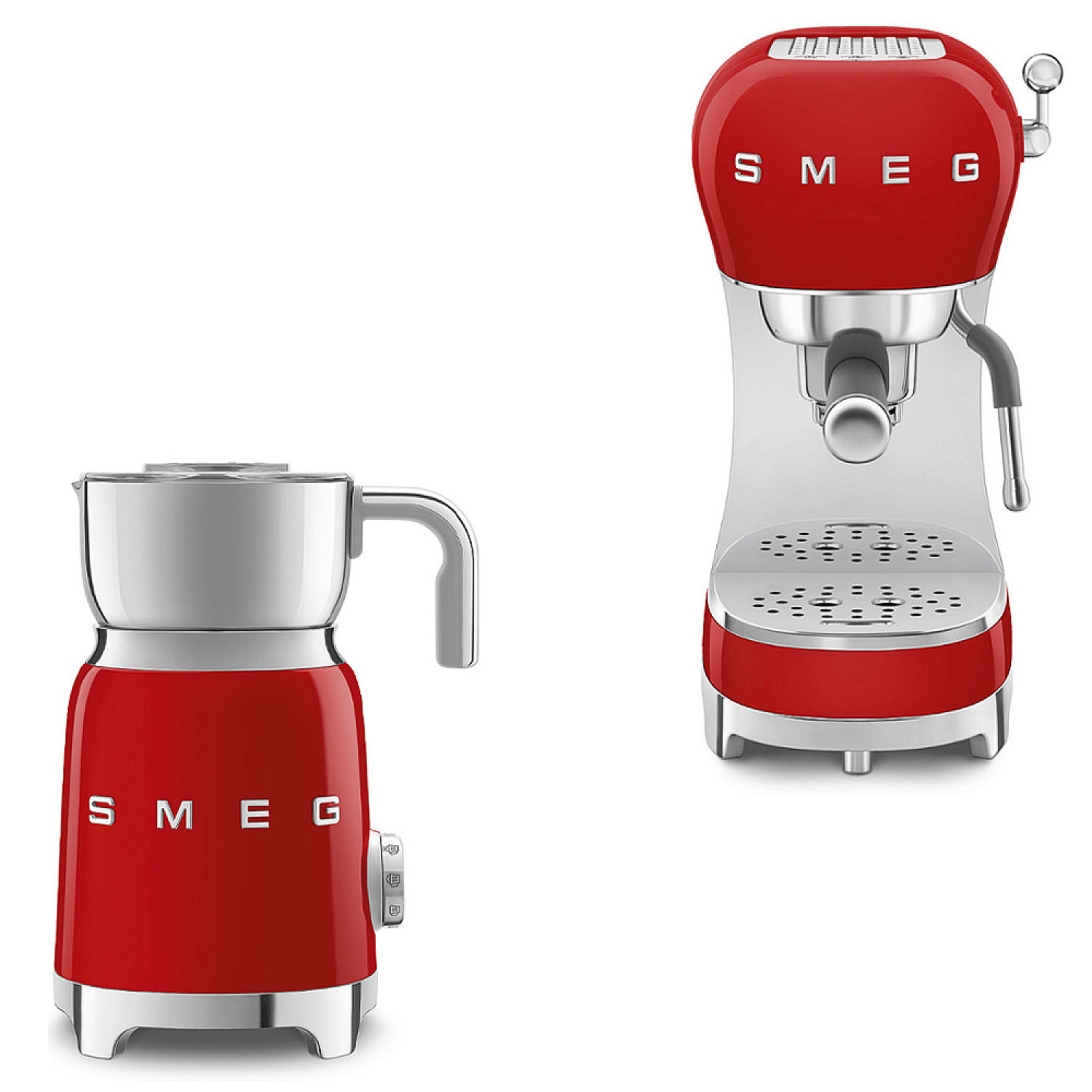 Smeg paket espresso & mj&ouml;lk - r&ouml;d med 50's style
