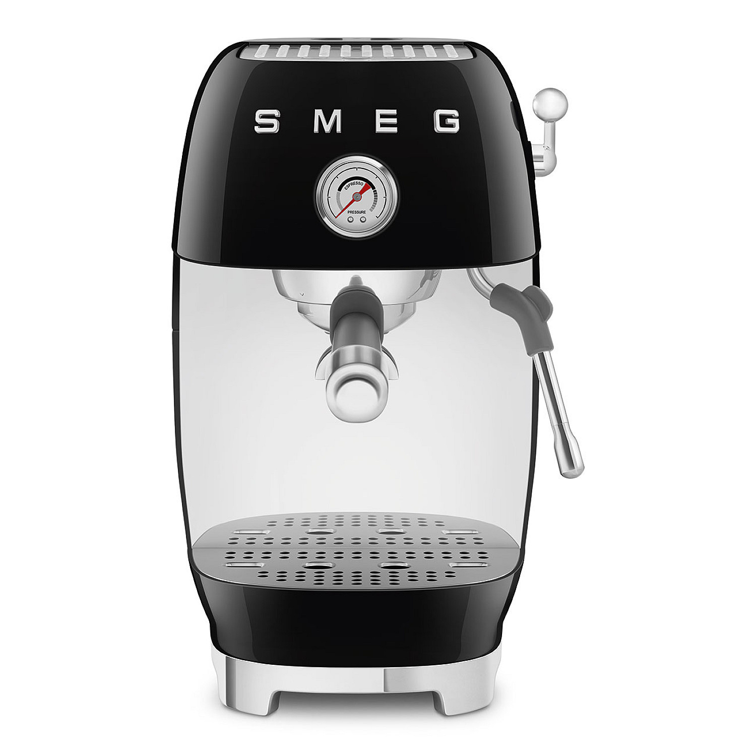 Smeg espressomaskin ecf03bleu - manuell espresso & cold brew, svart