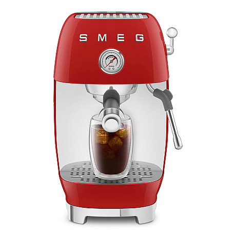 Smeg - ECF03RDEU - Manuell espresso & Cold Brew, Röd