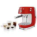 Smeg - ECF03RDEU - Manuell espresso & Cold Brew, Röd