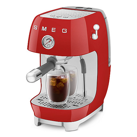 Smeg - ECF03RDEU - Manuell espresso & Cold Brew, Röd