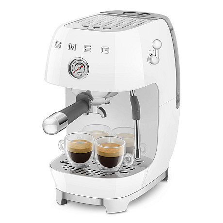 Smeg - ECF03WHEU - Manuell espresso & Cold Brew, Vit
