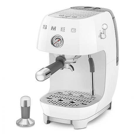Smeg - ECF03WHEU - Manuell espresso & Cold Brew, Vit