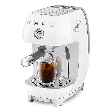Smeg - ECF03WHEU - Manuell espresso & Cold Brew, Vit