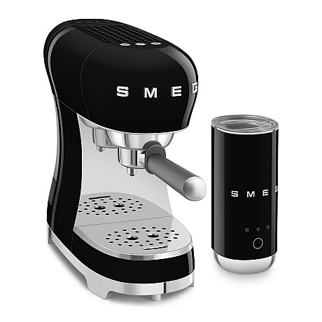 Smeg - ECF12BLEU - espressomaskin & mjölkskummare, Svart