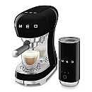 Smeg - ECF12BLEU - espressomaskin & mjölkskummare, Svart