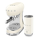 Smeg - ECF12CREU - espressomaskin & mjölkskummare, Creme