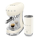 Smeg - ECF12CREU - espressomaskin & mjölkskummare, Creme