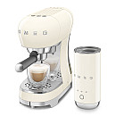 Smeg - ECF12CREU - espressomaskin & mjölkskummare, Creme