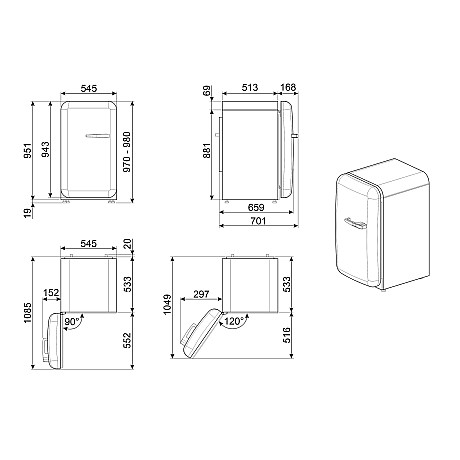 Smeg - FAB10LCR6 - Creme