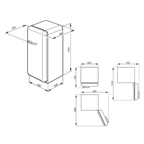 Smeg - FAB28LP1 Smeg - FAB28LP1
