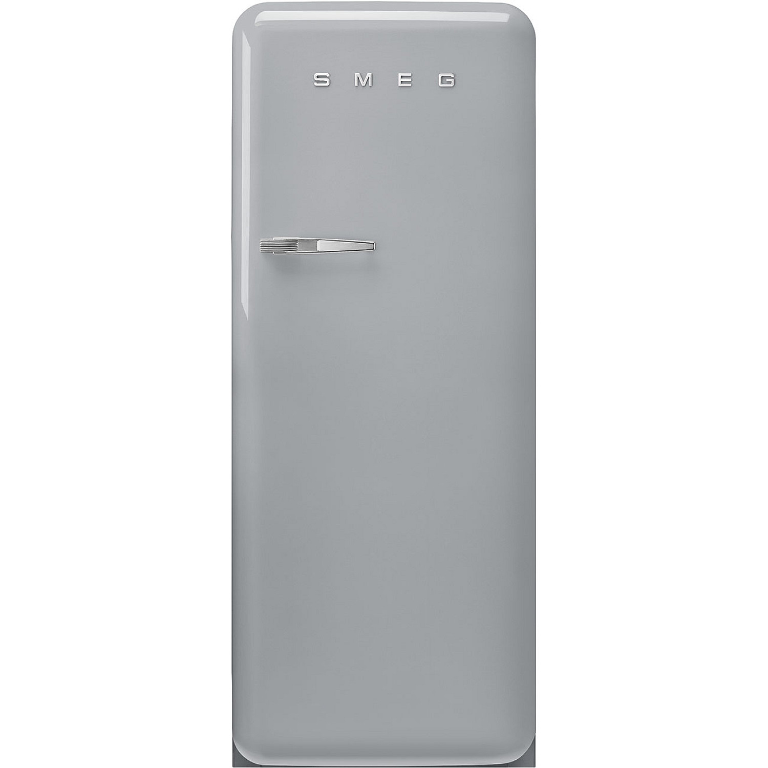 Smeg kylskåp med frysfack fab28rsv6 - silver, 50's style