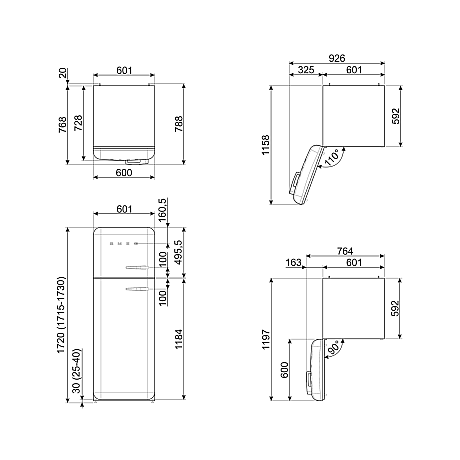 Smeg - FAB30LPK6 - Rosa, 50's Style
