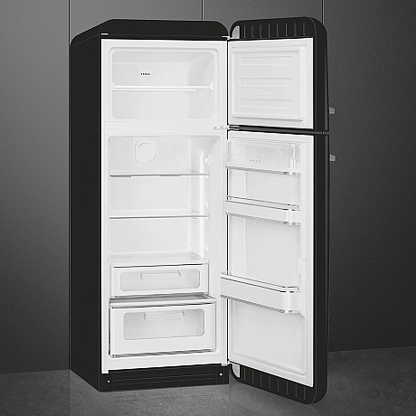 Smeg - FAB30RBL6 - Svart, 50-talsdesign, Tyst & LED belysning