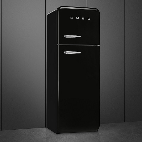Smeg - FAB30RBL6 - Svart, 50-talsdesign, Tyst & LED belysning