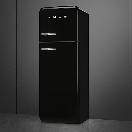 Smeg - FAB30RBL6 - Svart, 50-talsdesign, Tyst & LED belysning