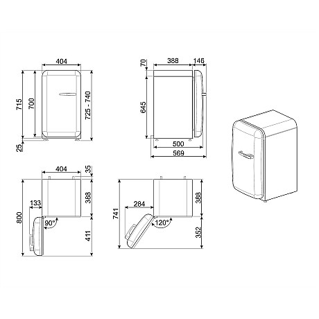Smeg - FAB5LSV6 - Grå
