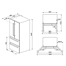 Smeg - FQ55FNDE - Svart, NoFrost teknik & Invändig belysning