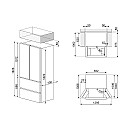 Smeg - FQ55FXDD - Inox look, NoFrost teknik & LED belysning