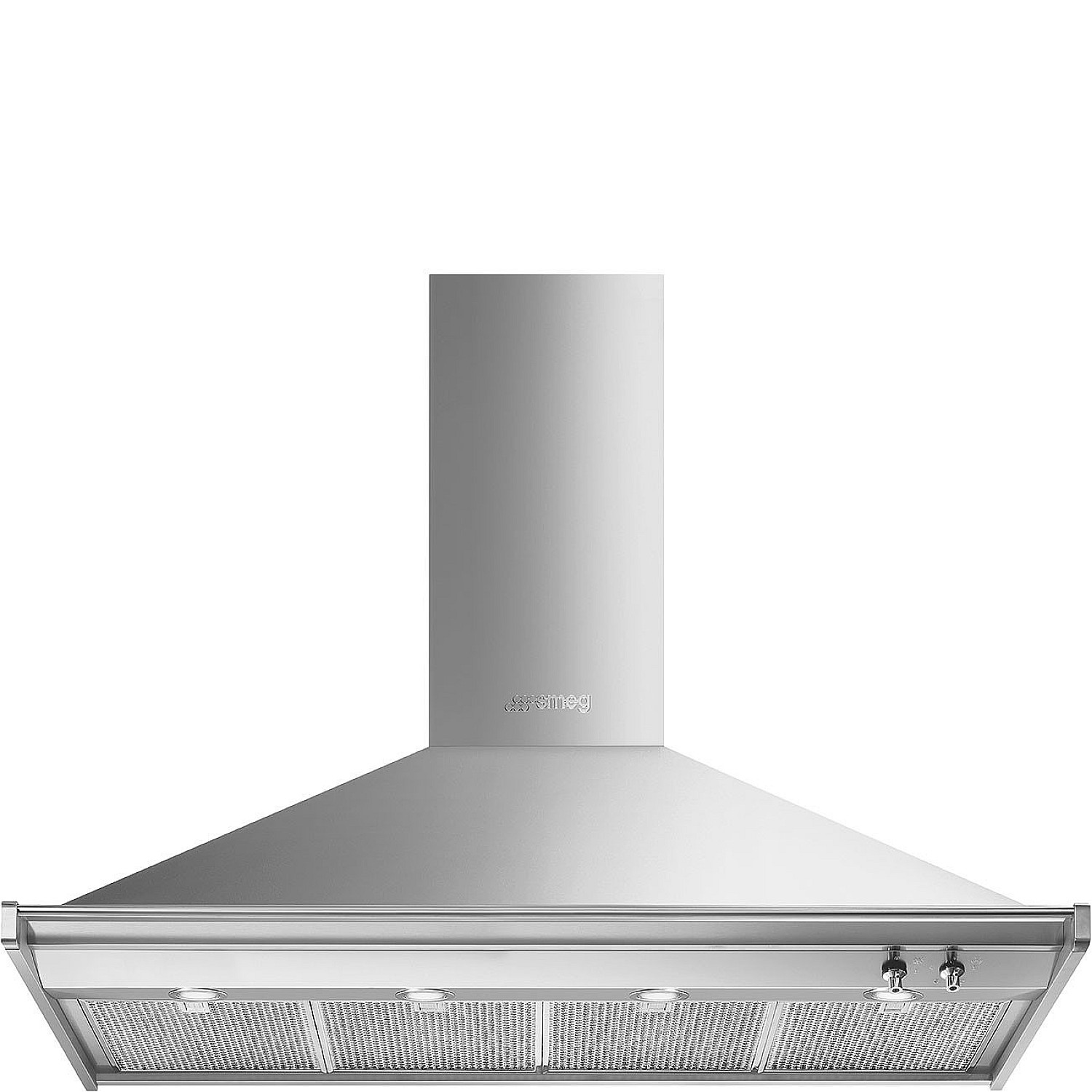 Smeg vägghängd fläkt kd120hxe rostfri köksfläkt led belysning
