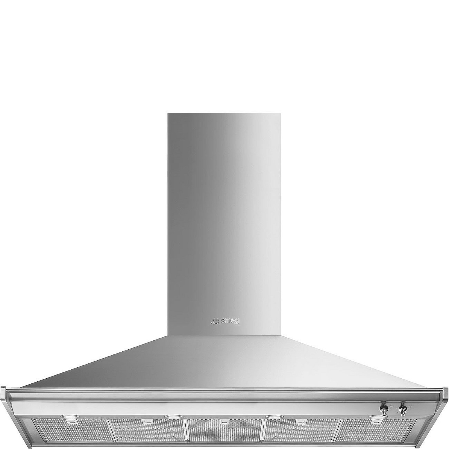 Smeg vägghängd fläkt kd150hxe rostfri köksfläkt led belysning