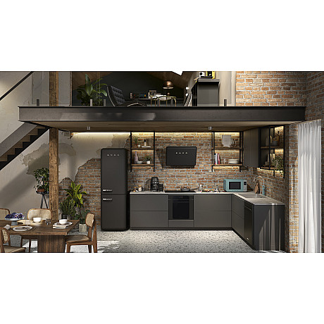 Smeg - KFAB84MB 50's Style - Mattsvart, Bredd 75 cm