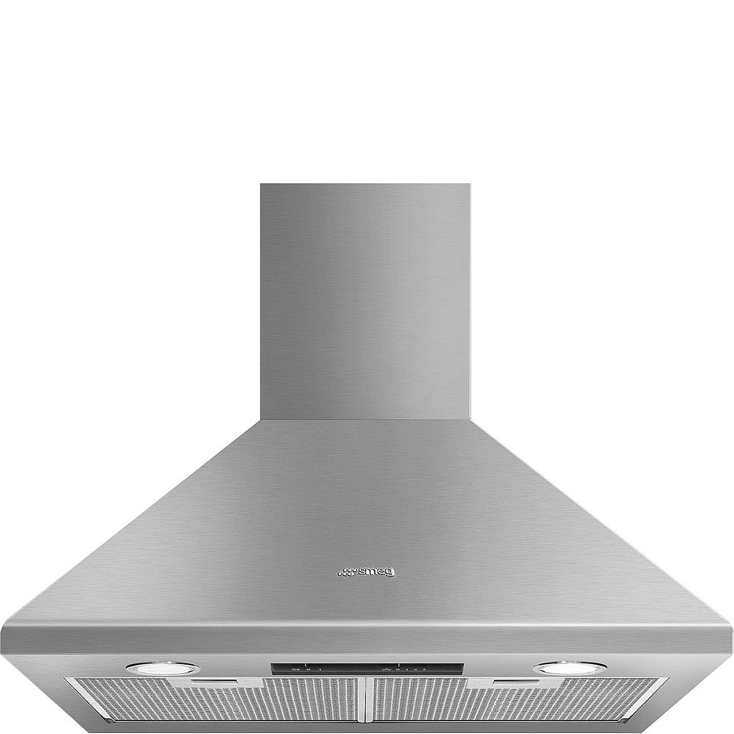 Smeg vägghängd fläkt ksed65xe rostfri köksfläkt led belysning