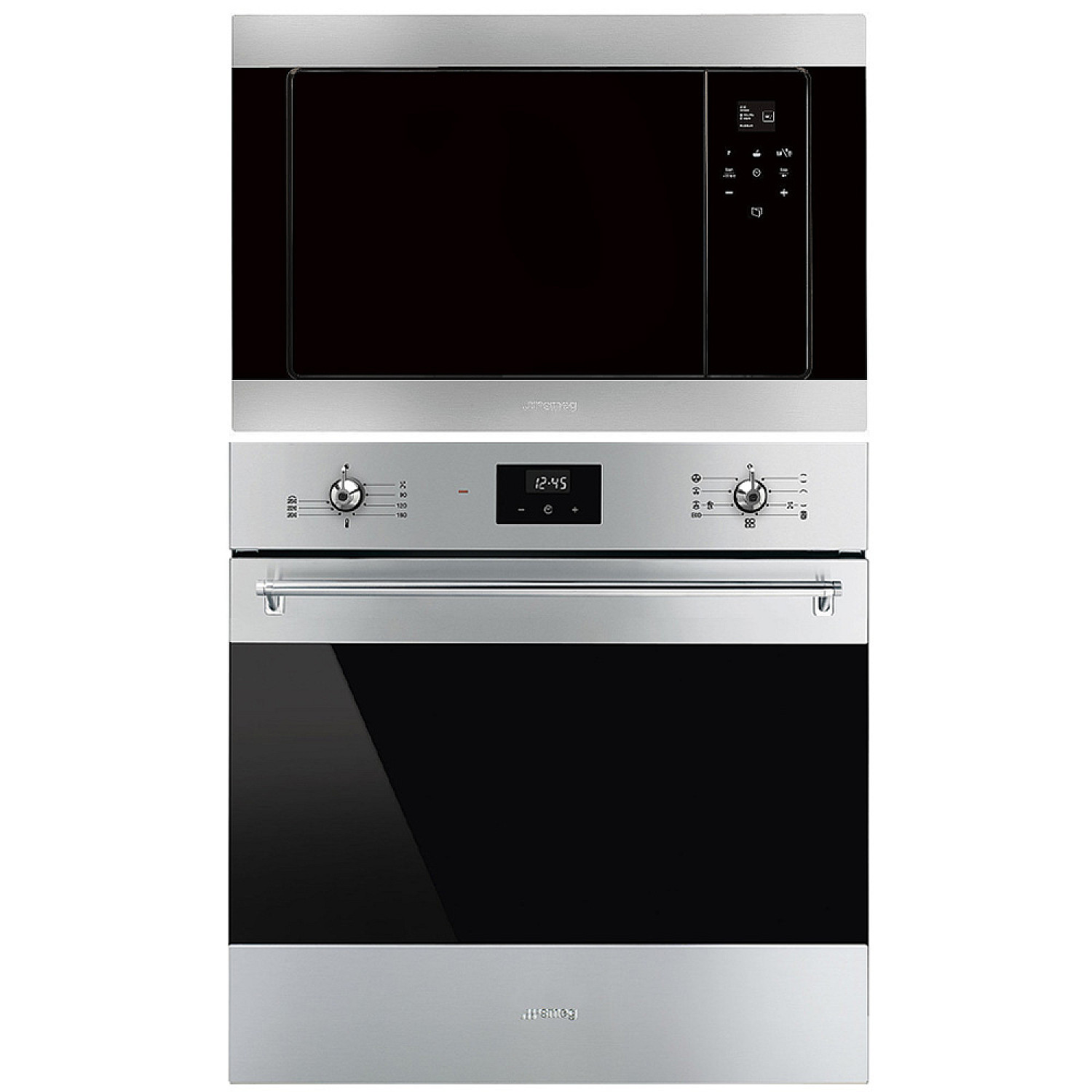 Smeg paket ugn och mikro sf6300tvx-fmi320x2, stilren ugn i classic serien + mikro