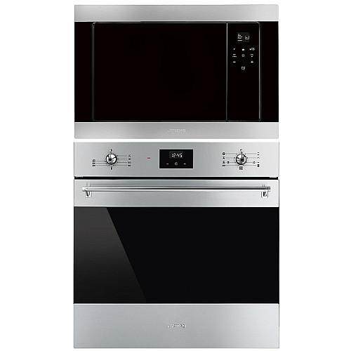 Smeg - SF6300TVX-FMI320X2. stilren ugn i Classic serien + mikro