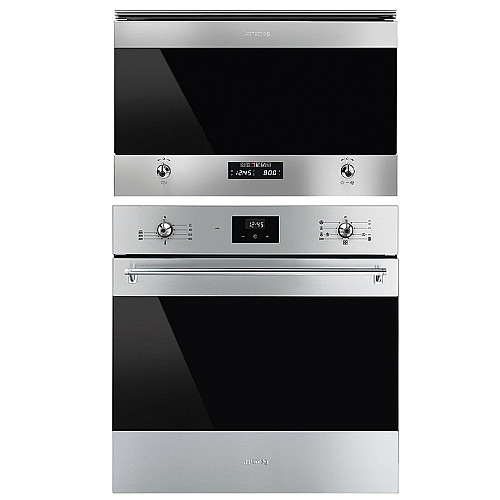 Smeg - SF6300TVX-MP322X1. stilren ugn i Classic serien + mikro