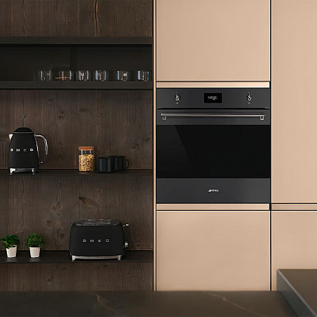 Smeg - SFP6301TNNO - Svart, Kapacitet 70 L, Pyrolytisk självrengöring