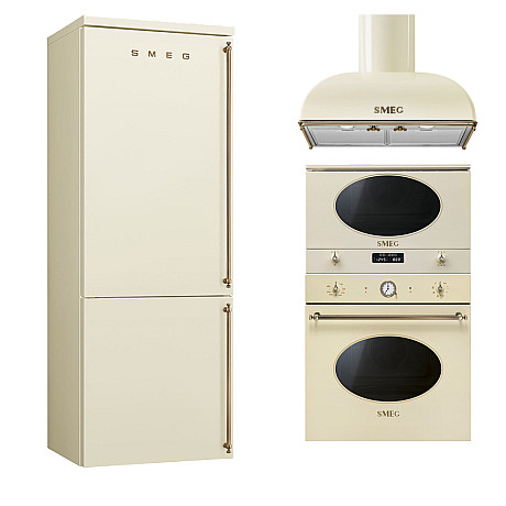 SMEG - Kökspaket i creme colonial