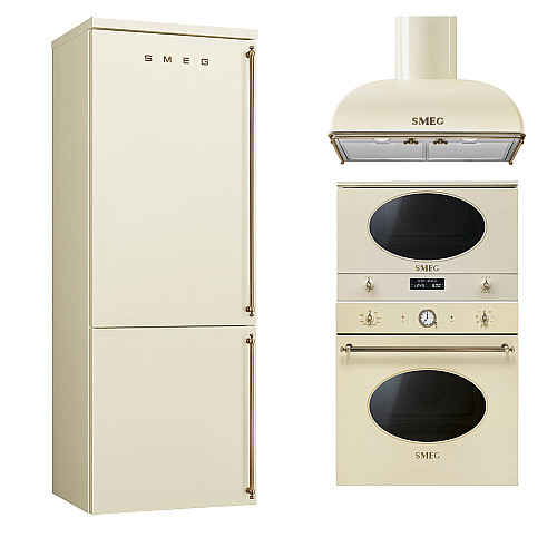 SMEG - Kökspaket i creme colonial