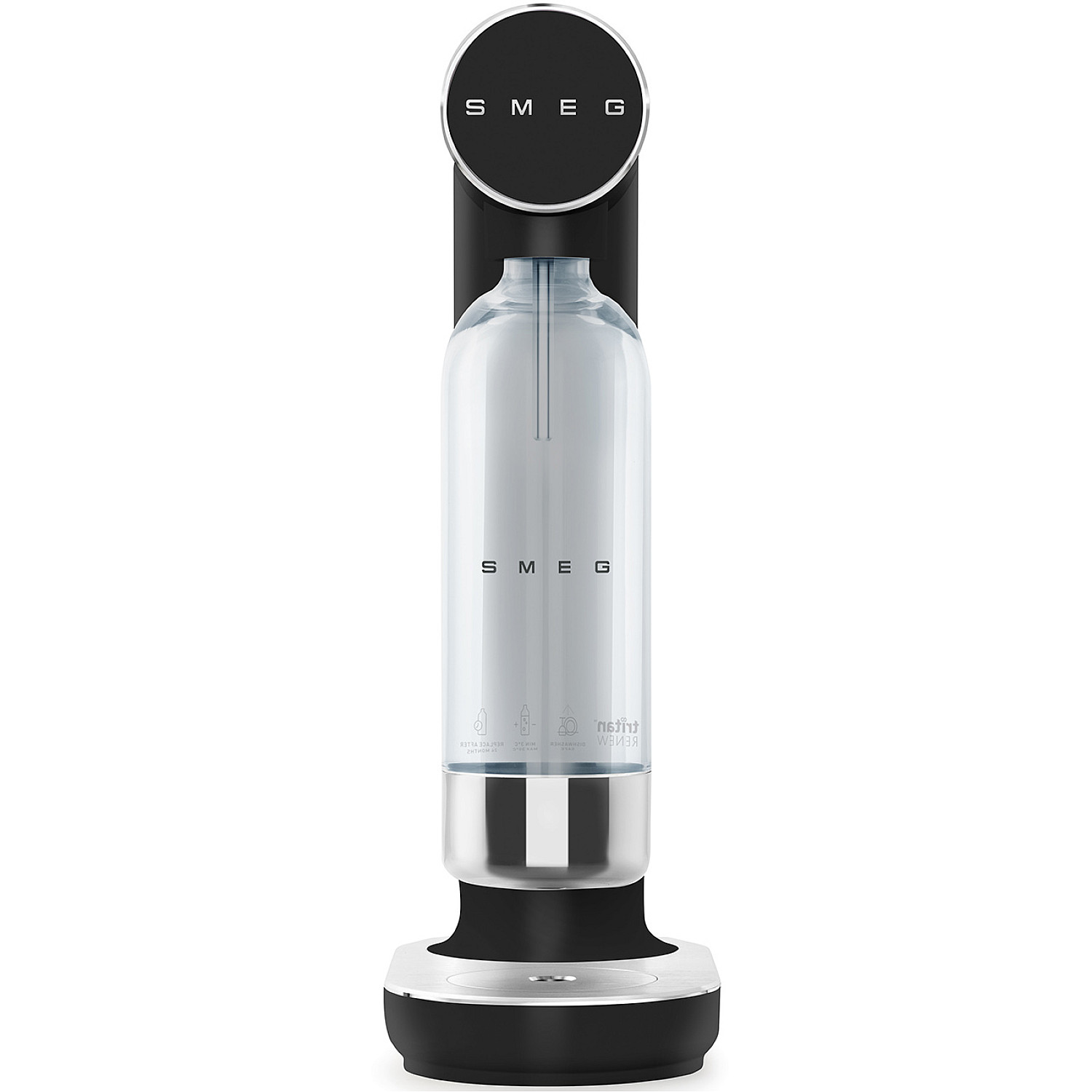 Smeg kolsyremaskin skc01blm, stilren kolsyremaskin, mattsvart