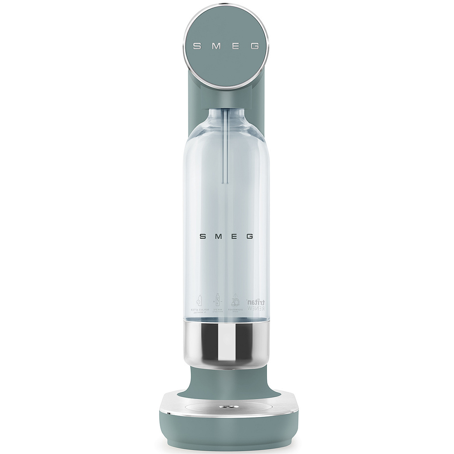 Smeg kolsyremaskin skc01egm, stilren kolsyremaskin, emerald green, matt