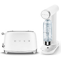 SMEG - Brödrost och kolsyremaskin, matt vit