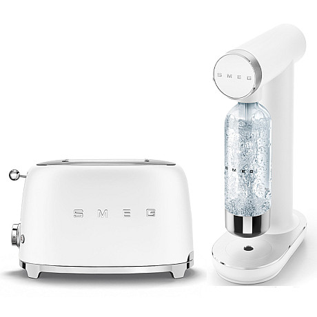 SMEG - Brödrost och kolsyremaskin, matt vit