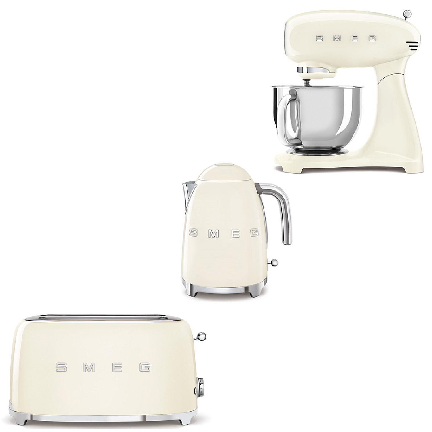 Smeg paket smf03creu-klf03creu-tsf02creu - creme